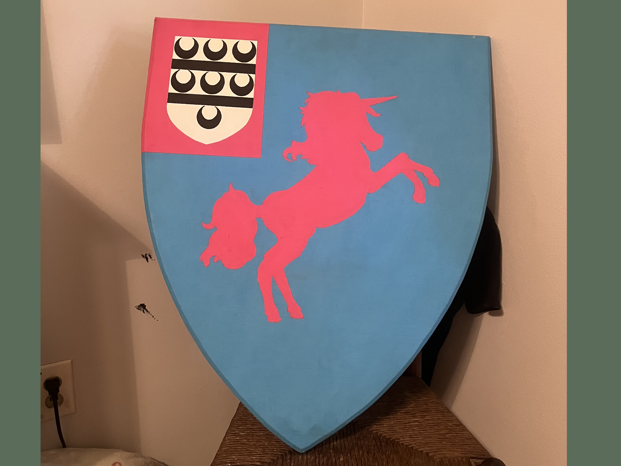 Blue Shield with Red Design